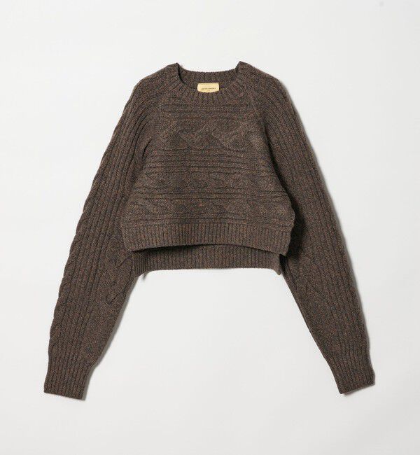 UNITED ARROWS「ケーブル ショート ニットプルオーバー」|ニット・セーター|