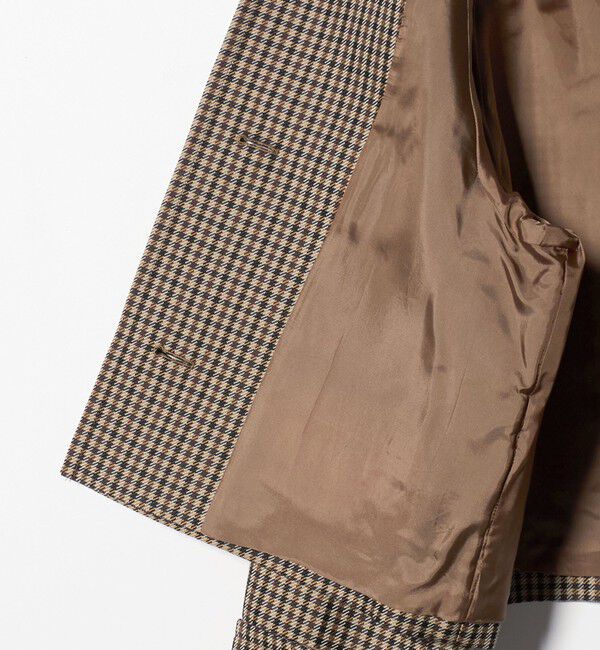 UNITED ARROWS「チェック ショート ジャケット」|ステンカラーコート|