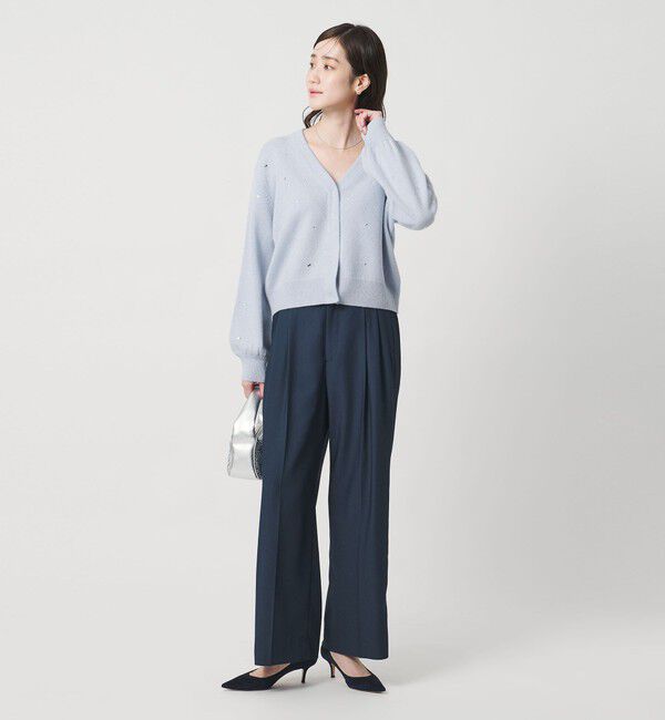 UNITED ARROWS「ラインストーン カーディガン」|カーディガン|