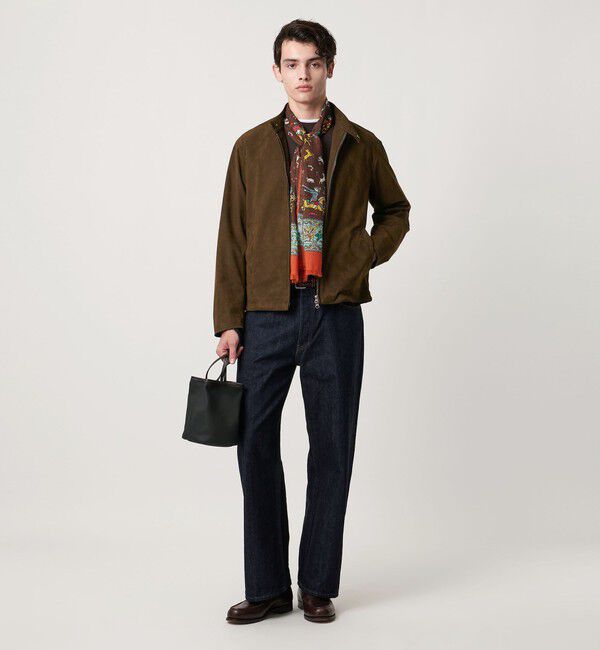 UNITED ARROWS「スエードライク シングル ライダースジャケット」|ブルゾン・スタジャン|