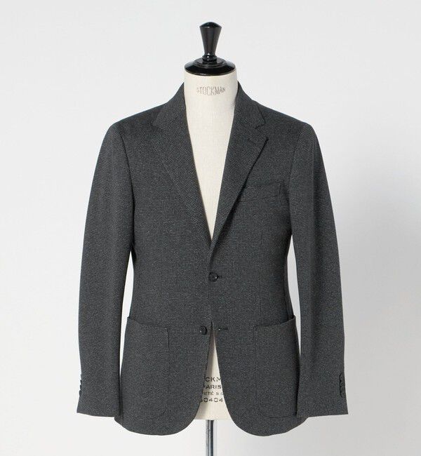 UNITED ARROWS「ハウンドトゥース ジャージ シングル2ボタン テーラードジャケット COMFORT EASY‐MODEL」|テーラードジャケット|