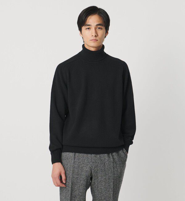 UNITED ARROWS「ウール カシミヤ ミドルゲージ タートルネック ニット」|ニット・セーター|