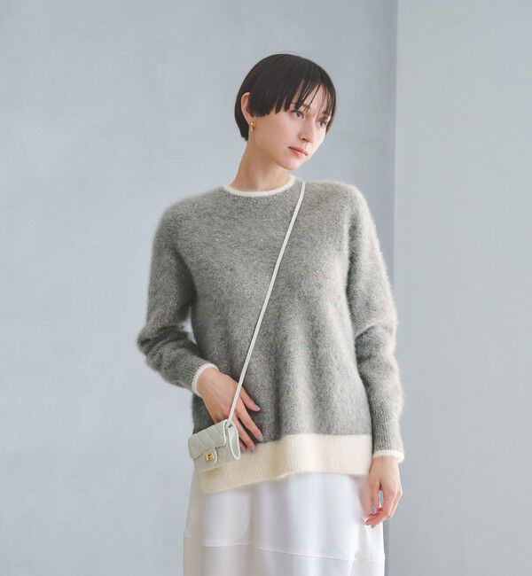 UNITED ARROWS「フォックスカシミヤ スパンコール クルーネックニット」|ニット・セーター|