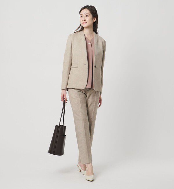 UNITED ARROWS「ツイードライク ノーカラージャケット」|ノーカラージャケット|