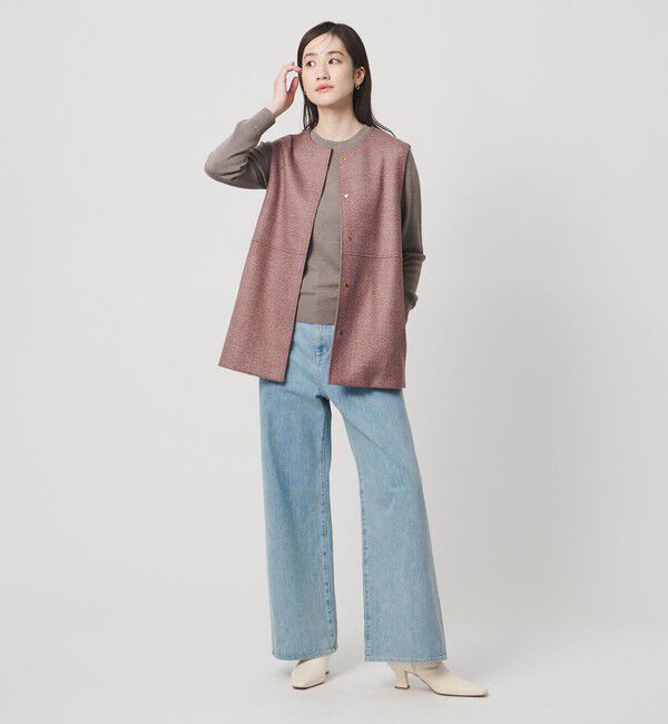 UNITED ARROWS「MOKU ３カラー ツイードライク ベスト」|ベスト・ジレ|