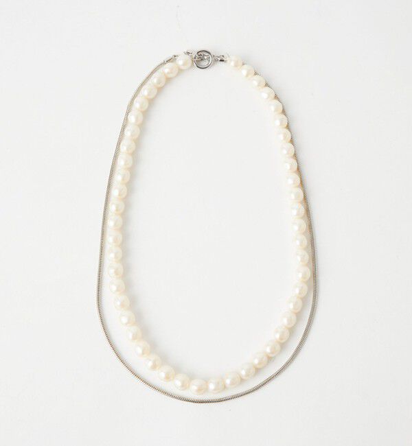 UNITED ARROWS green label relaxing「バロックフェイクパール＆チェーン 3way ネックレス」|ネックレス|SILVER