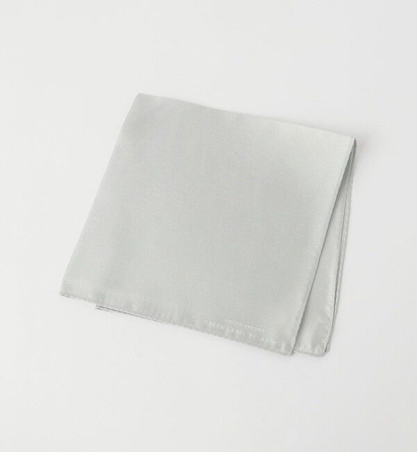 UNITED ARROWS green label relaxing「GLR シルク ソリッド ポケットチーフ」|バンダナ・スカーフ|SILVER