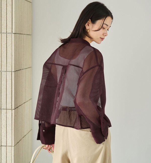 UNITED ARROWS green label relaxing「シアー コードレーン シャツ」|シャツ・ブラウス|