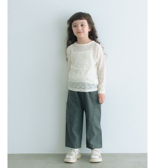 UNITED ARROWS green label relaxing「花柄 ジャガードトップス / キッズ  100cm-160cm」|Tシャツ・カットソー|