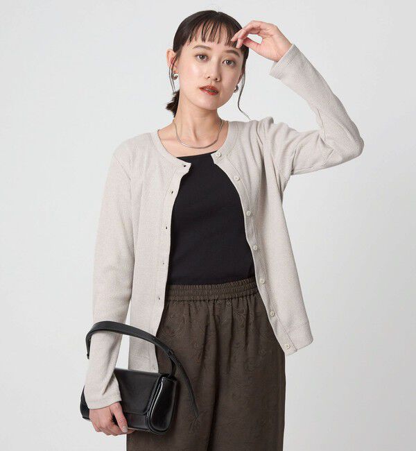 UNITED ARROWS green label relaxing「メランジ ブークレ 2WAY カーディガン」|カーディガン|