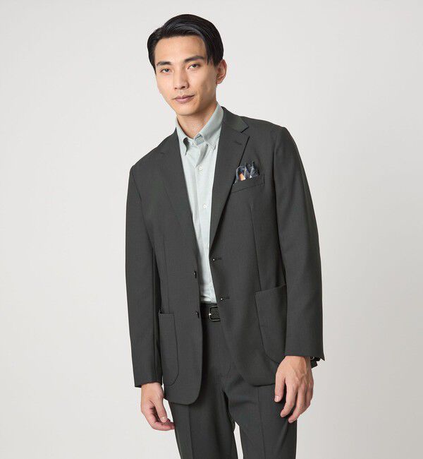 UNITED ARROWS green label relaxing「A+ TW カラーギャバ 2B スタンダード 2P ジャケット -ウォッシャブル・ストレッチ-」|テーラードジャケット|