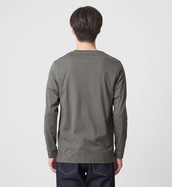 UNITED ARROWS green label relaxing「LONG FIBER COTTON クリア クルーネック 長袖 Tシャツ」|Tシャツ・カットソー|