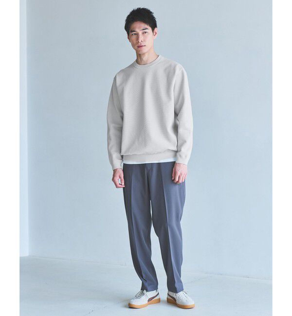 UNITED ARROWS green label relaxing「ポリエステル タック編み クルーネック 長袖 ニット」|ニット・セーター|