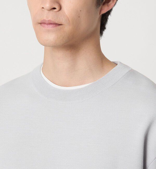 UNITED ARROWS green label relaxing「ポリエステル ウール ミラノリブ クルーネック ニット」|ニット・セーター|