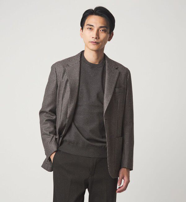 UNITED ARROWS green label relaxing「A+ MOULINE ポリエステル クルーネック ニット -ウォッシャブル-」|ニット・セーター|