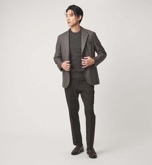 UNITED ARROWS green label relaxing「A+ MOULINE ポリエステル クルーネック ニット -ウォッシャブル-」|ニット・セーター|