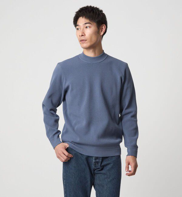UNITED ARROWS green label relaxing「【WEB限定】JUST fit デイリー アゼ モックネック ニット」|ニット・セーター|