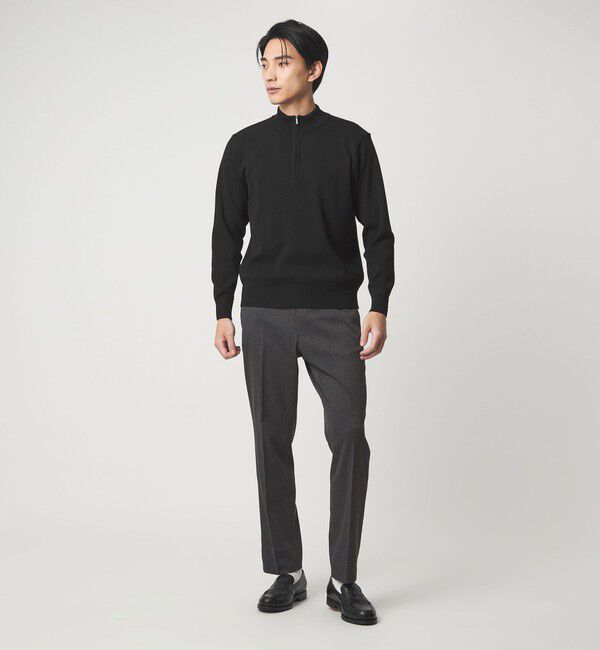 UNITED ARROWS green label relaxing「＜gim＞25F H/MLN ハーフジップ プルオーバー ニット -ウォッシャブル-」|ニット・セーター|