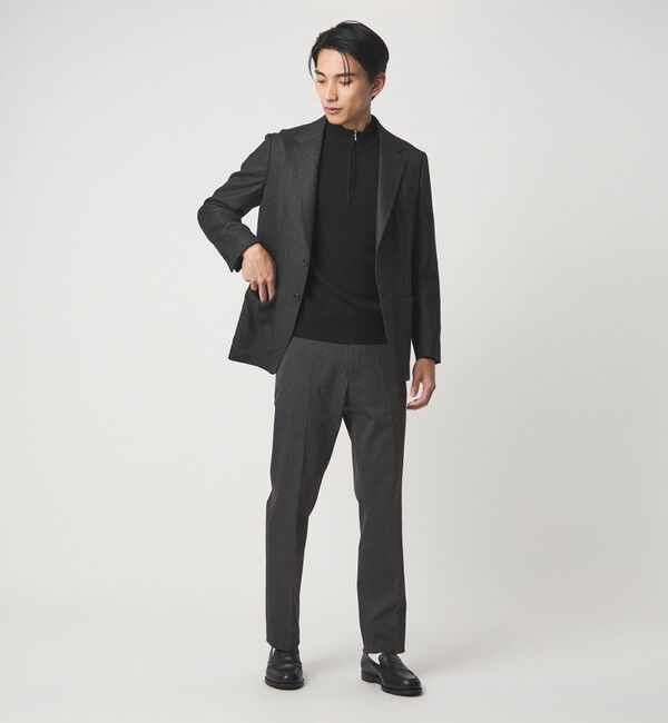 UNITED ARROWS green label relaxing「＜gim＞25F H/MLN ハーフジップ プルオーバー ニット -ウォッシャブル-」|ニット・セーター|