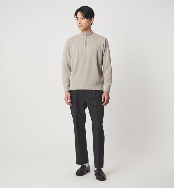 UNITED ARROWS green label relaxing「＜gim＞25F H/MLN ハーフジップ プルオーバー ニット -ウォッシャブル-」|ニット・セーター|