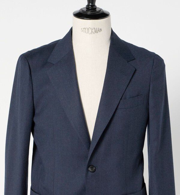 UNITED ARROWS green label relaxing「GLR CLOTH フラノ無地 2B RG ジャケット -ストレッチ-」|テーラードジャケット|