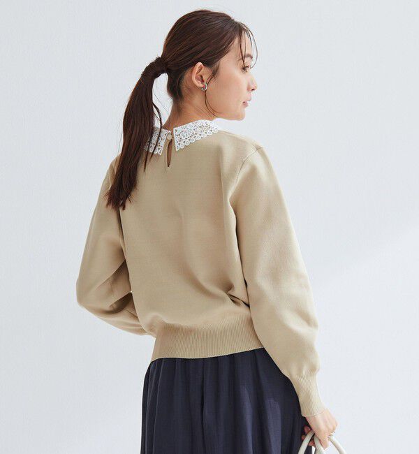 UNITED ARROWS green label relaxing「【WEB限定】エリレース 2WAY ニット プルオーバー ウォッシャブル」|ニット・セーター|