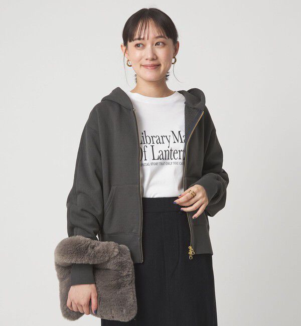 UNITED ARROWS green label relaxing「ダブルジップ フーディー」|パーカー|DK.GRAY