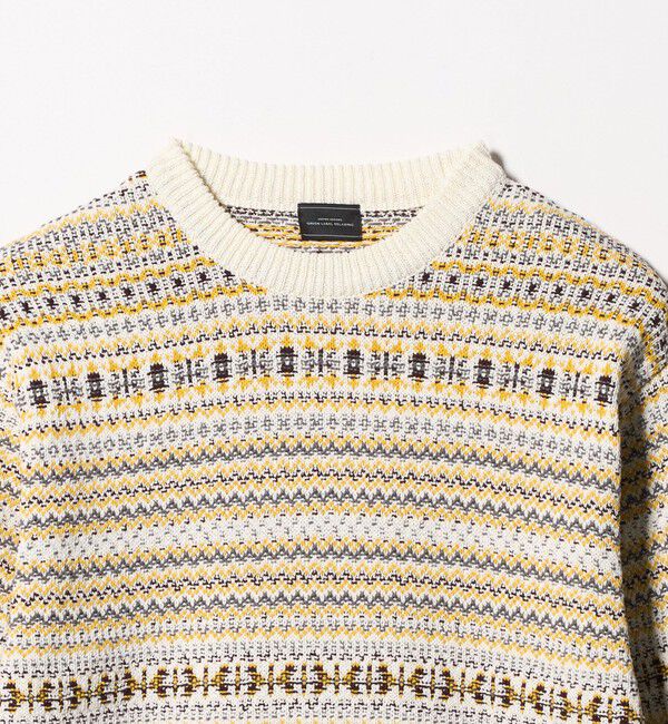 UNITED ARROWS green label relaxing「コットン フェアアイル シングルジャガード クルーネック ニット」|ニット・セーター|
