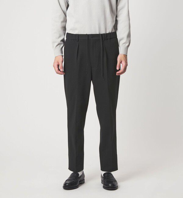 UNITED ARROWS green label relaxing「A+ ジャージツイル リラックス イージー 1プリーツ スラックス -ウォッシャブル・ストレッチ-」|スラックス|