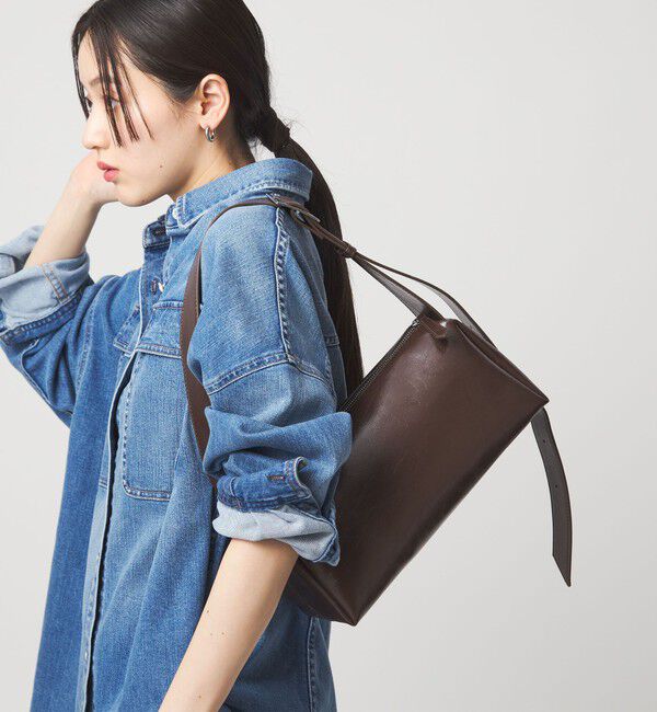 UNITED ARROWS green label relaxing「スクエア ワイドショルダー バッグ」|ショルダー・メッセンジャー|DK.BROWN