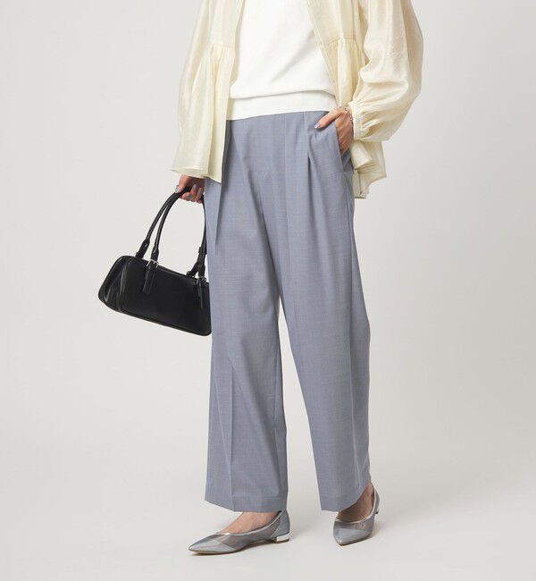 UNITED ARROWS green label relaxing「［size SHORT/TALLあり］Daily Chic コンフィ― ワイド パンツ」|スラックス|