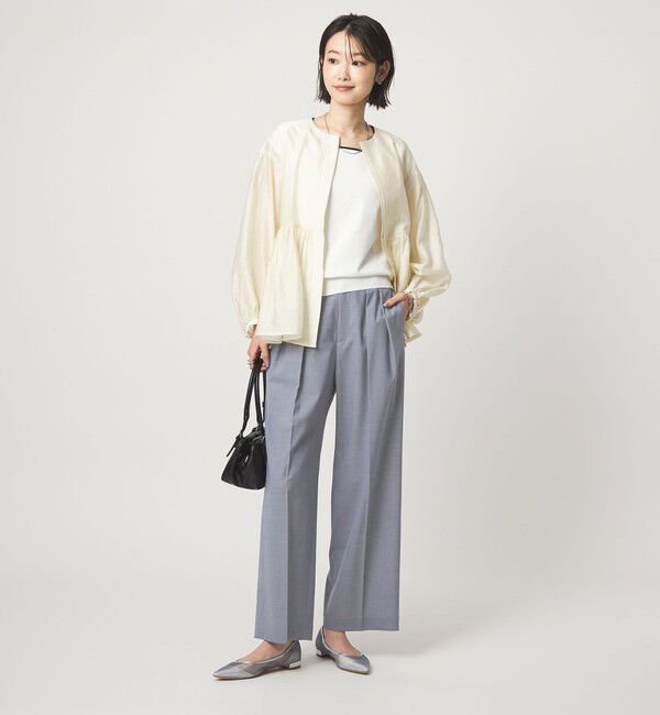 UNITED ARROWS green label relaxing「［size SHORT/TALLあり］Daily Chic コンフィ― ワイド パンツ」|スラックス|