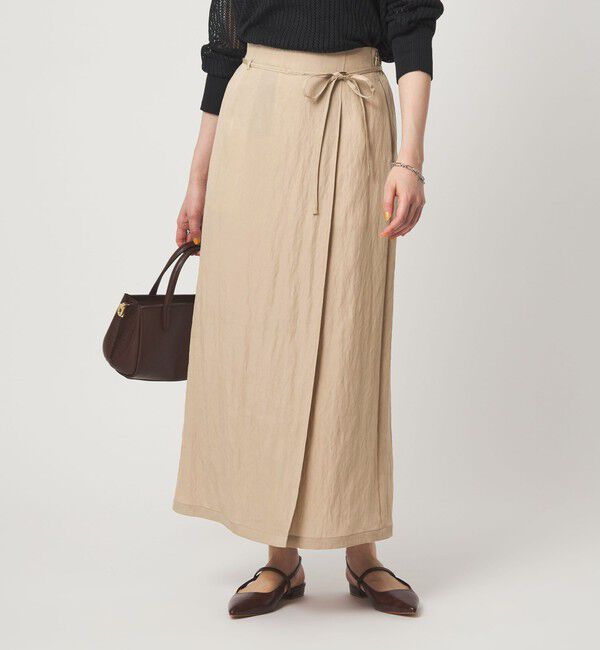 UNITED ARROWS green label relaxing「［size SHORTあり］フィブリル ナロー スカート」|タイト|BEIGE