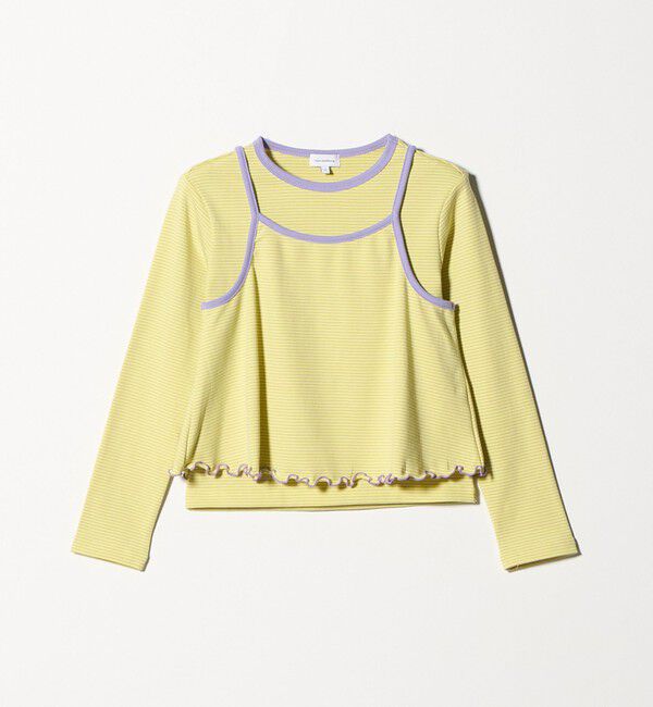 UNITED ARROWS green label relaxing「ボーダーTシャツ＋キャミソール セット / キッズ 140cm-160cm」|Tシャツ・カットソー|YELLOW