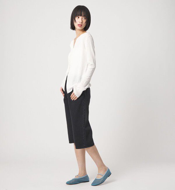 EMMEL REFINES「＜EMMEL REFINES＞EM スラブテレコ カット カーディガン」|カーディガン|