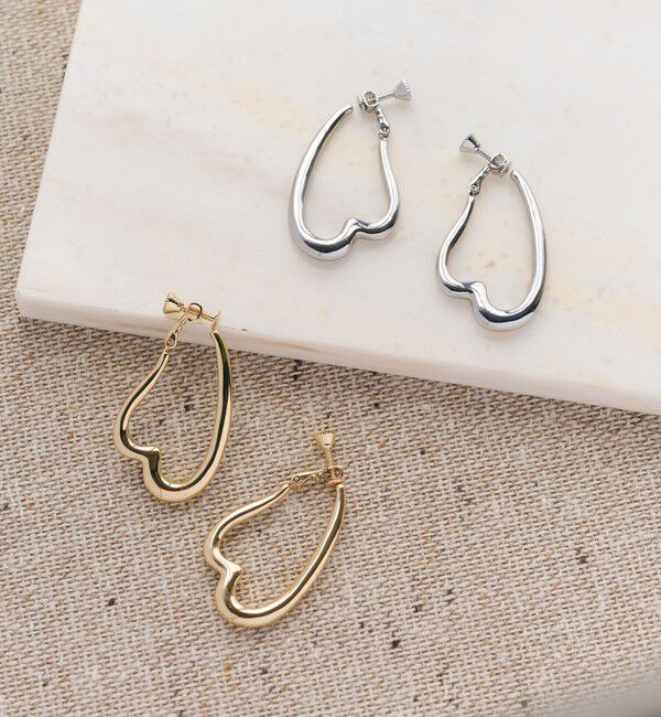 BEAUTY&YOUTH UNITED ARROWS「メタル ハートライン イヤリング」|イヤリング|GOLD