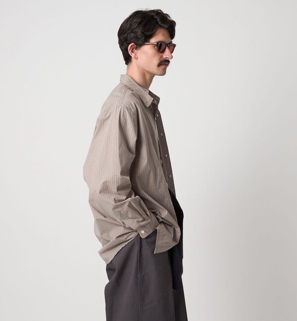 STEVEN ALAN「＜Steven Alan＞ スモーキー チェック リバースシーム シャツ LOOSE」|シャツ・ブラウス|
