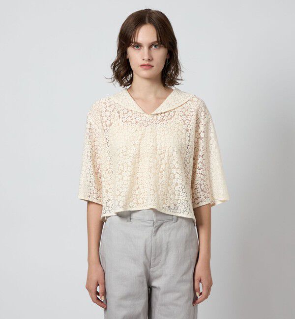 STEVEN ALAN「＜Steven Alan＞レース セーラーカラー ブラウス」|チュニック|