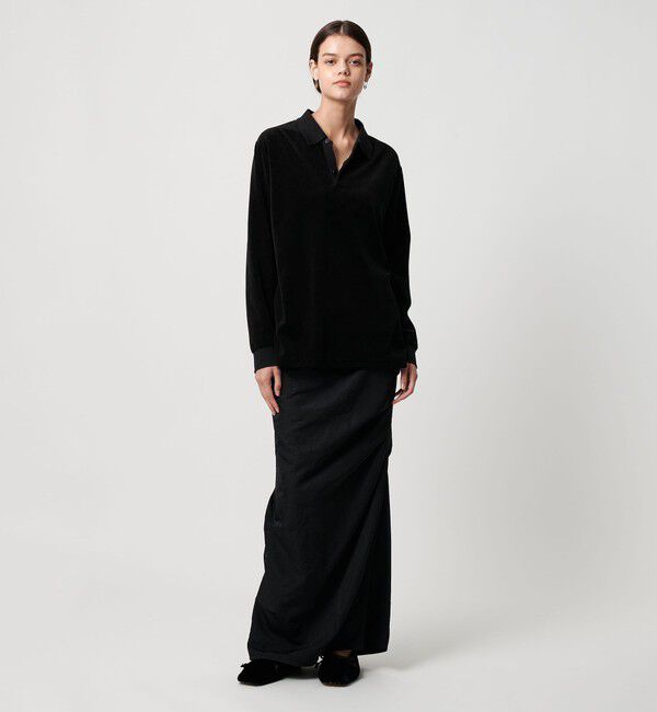 ATTISESSION「＜ATTISESSION＞ベロア ポロシャツ」|ポロシャツ|