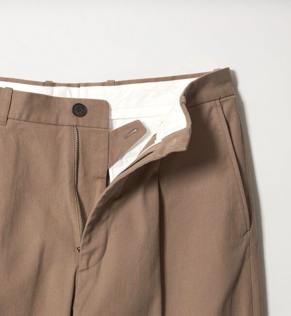 STEVEN ALAN「＜Steven Alan＞ ブラッシュド コットン アウト ワンプリーツ スラックス」|チノ|