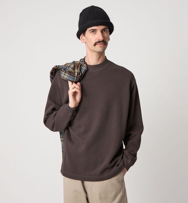 STEVEN ALAN「＜Steven Alan＞ ダブルフェイス モックネック カットソー BOLD」|Tシャツ・カットソー|