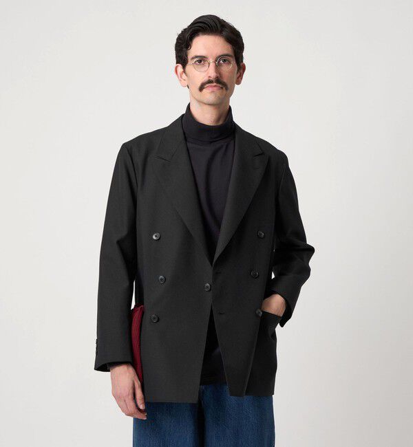 STEVEN ALAN「＜Steven Alan＞ ウール オックスフォード ダブルブレステッド 6B ジャケット」|テーラードジャケット|