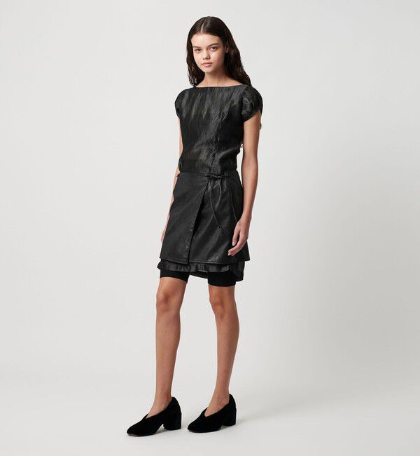 ATTISESSION「＜ATTISESSION＞レザーライク リバーシブル ラップ ミニスカート」|スカート|