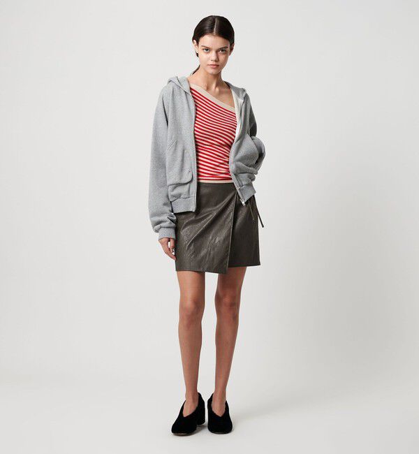 ATTISESSION「＜ATTISESSION＞レザーライク リバーシブル ラップ ミニスカート」|スカート|