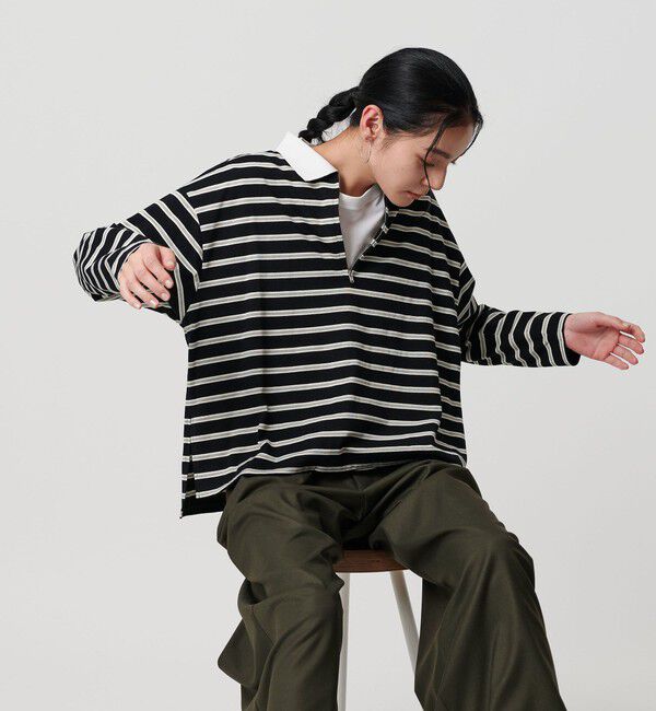 BEAUTY&YOUTH UNITED ARROWS「【WEB限定】マルチボーダー ハーフジッププルオーバー」|Tシャツ・カットソー|