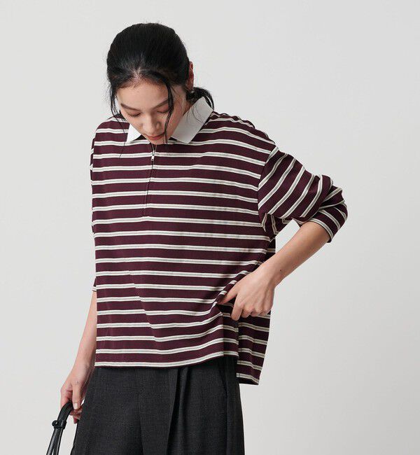BEAUTY&YOUTH UNITED ARROWS「【WEB限定】マルチボーダー ハーフジッププルオーバー」|Tシャツ・カットソー|