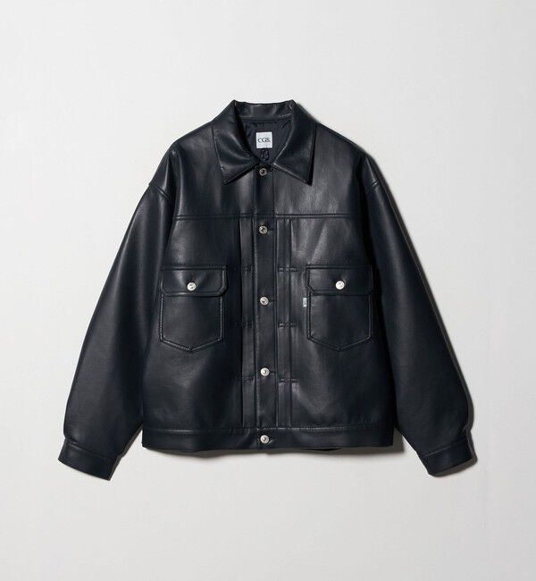 California General Store「＜CGS.＞レザーライク Gジャケット」|ブルゾン・スタジャン|