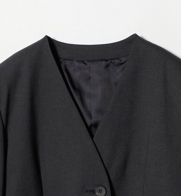 BEAUTY&YOUTH UNITED ARROWS「ポリエステルレーヨン ノーカラー1ボタンジャケット」|ノーカラージャケット|