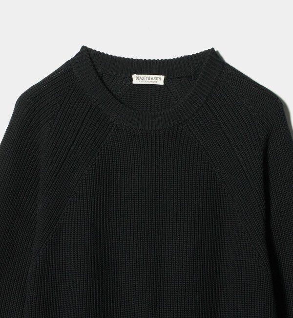 BEAUTY&YOUTH UNITED ARROWS「クリスプ アゼ スリーク クルーネック ニット」|ニット・セーター|