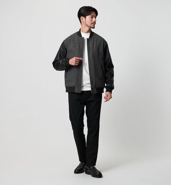 BEAUTY&YOUTH UNITED ARROWS「【WEB限定 WARDROBE SMART】グレーメルトン レザーライク スタジャン」|ブルゾン・スタジャン|